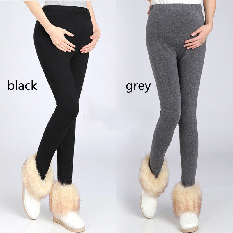 Pregnant Women Winter Warm Pants Cotton Trousers Leggings
